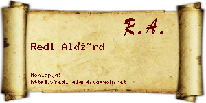 Redl Alárd névjegykártya